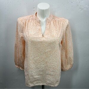Gap Peach Leopard Print Blouse M